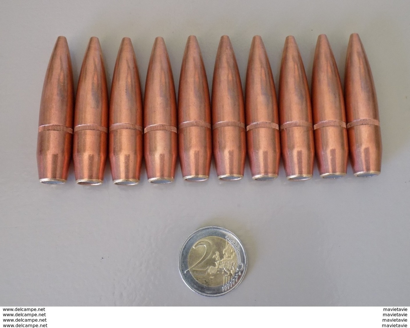 Lot De 10 Ogives Ou Balles Calibre 12.7mm - Armes Neutralisées