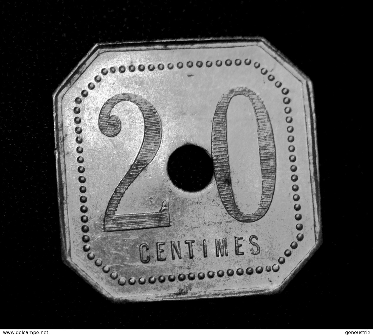 Jeton De Nécessité Type 2 "20 Centimes / Chocolat Menier" Noisiel - Emergency Token - Monetary / Of Necessity