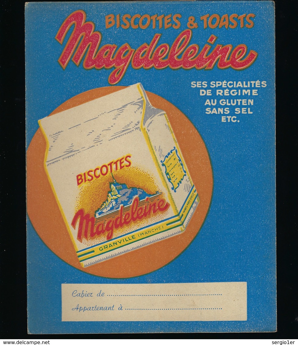 Protege Cahier Illustré  Biscottes & Toasts Magdeleine  Mont St Michel - Zwieback