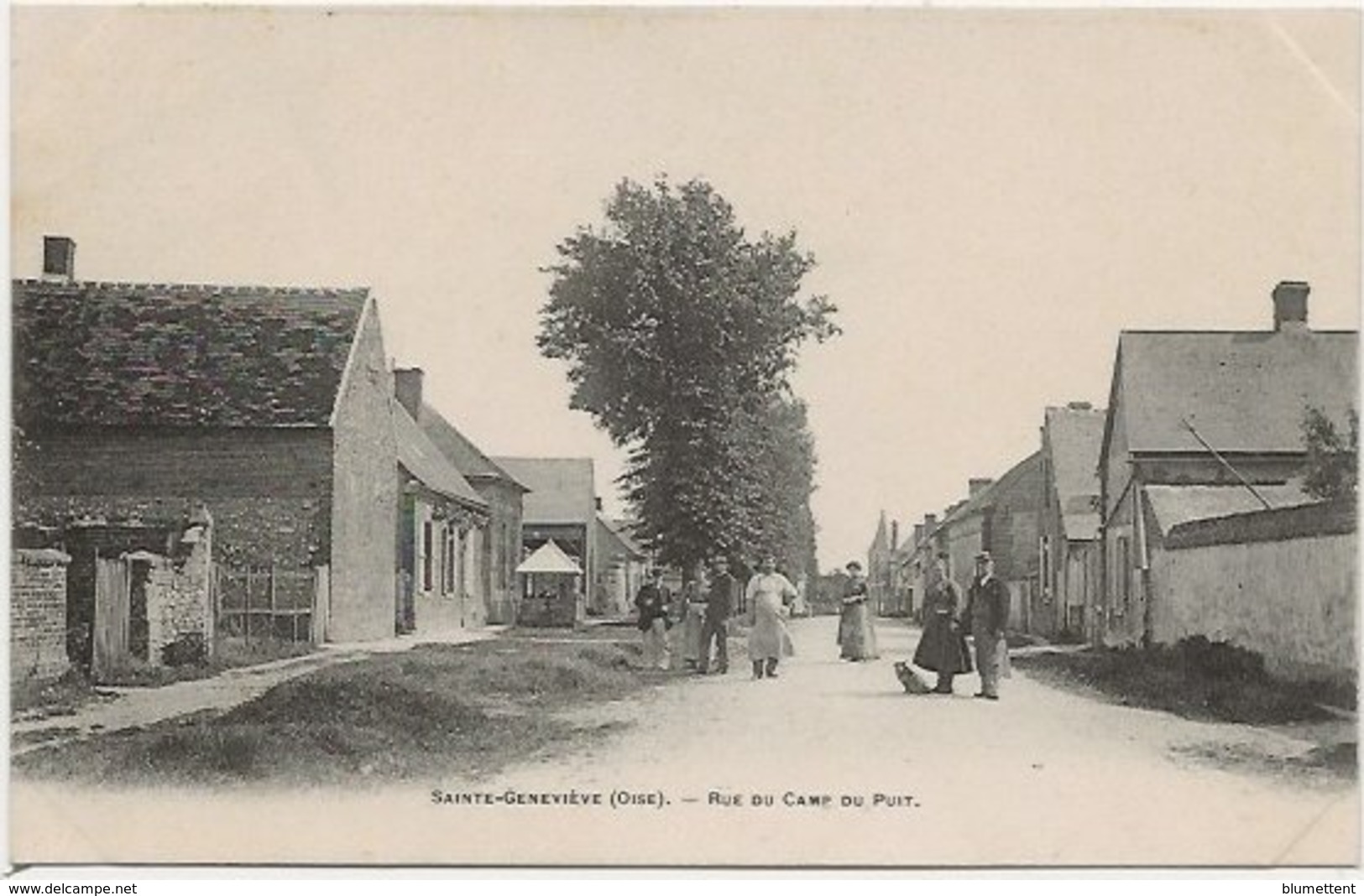 CPA Rue Du Camp Du Puit SAINTE-GENEVIEVE 60 - Sainte-Geneviève