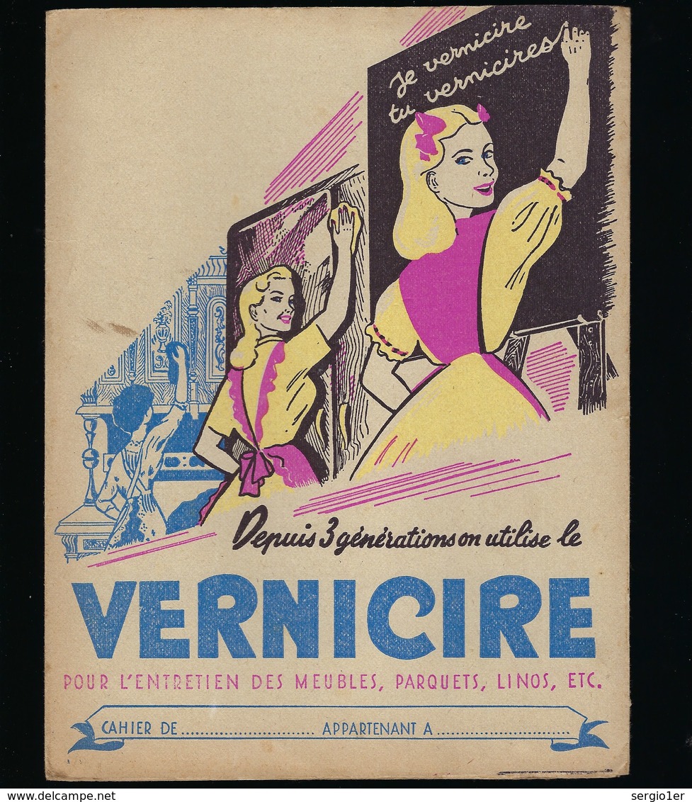 Protege Cahier Illustré  Vernicire Entretien Des Meubles Parquets Lino - Book Covers
