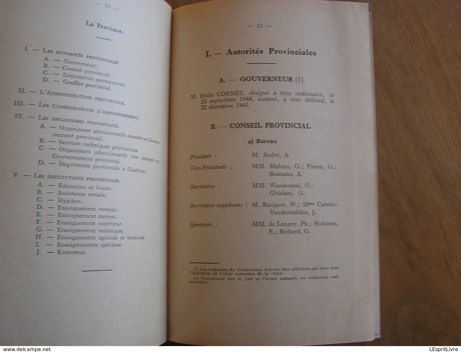 ALMANACH DE LA PROVINCE DU HAINAUT POUR L' ANNEE 1962 Présenté à monsieur Emile Cornez Gouverneur Régionalisme Industrie