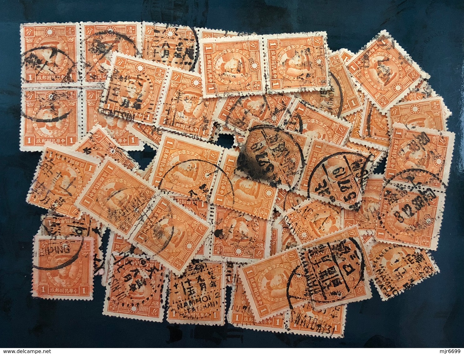 MARTYRIES ISSUE 1 CENT LOT OF 80 ++ USED STAMPS CANCELLATION SEARCH LOT - 1912-1949 Republic