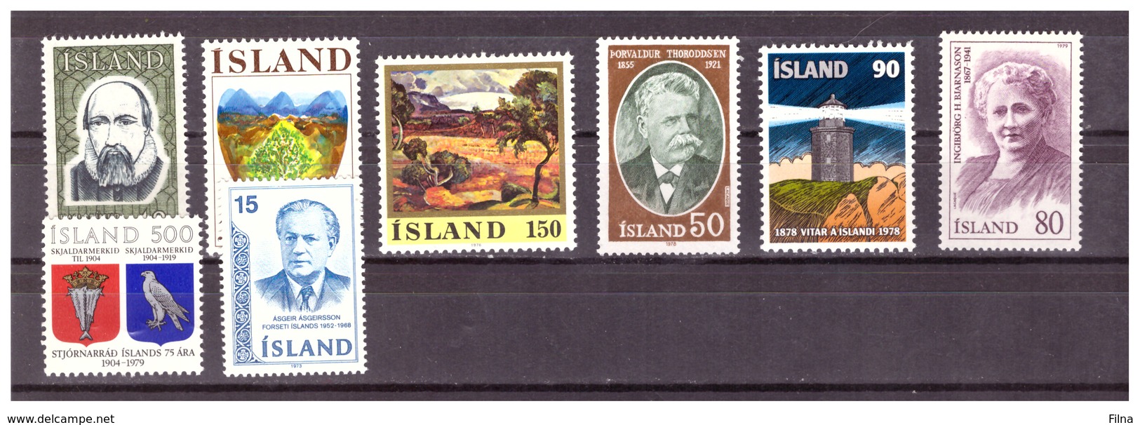 ISLANDA - INSIEME DI FRANCOBOLLI ANNI '70. - MNH** - Altri & Non Classificati