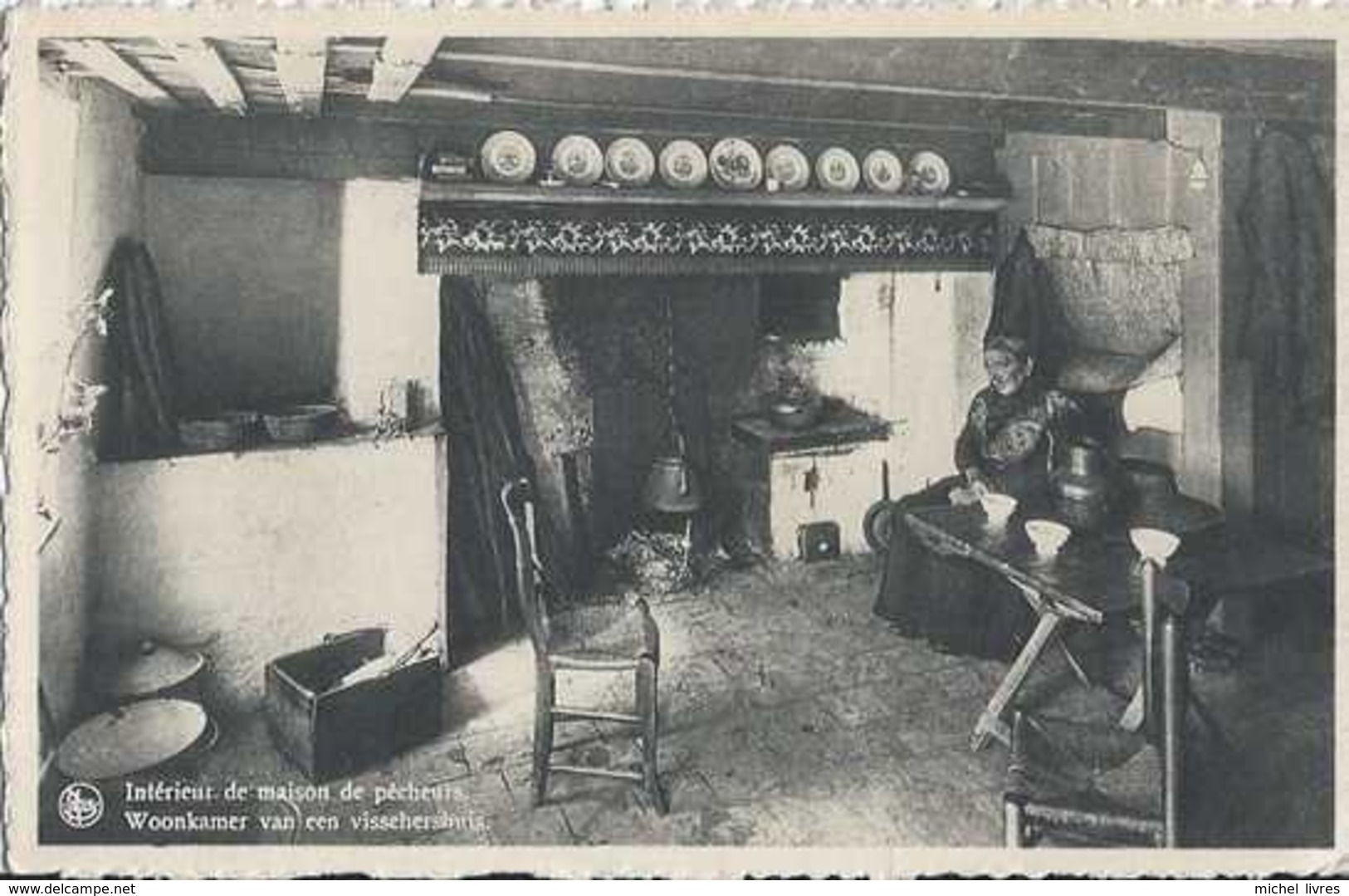 Blankenberghe - Woonkamer Van Een Visschershuis - Intérieur D'une Maison De Pêcheurs - Circulé - TBE - Blankenberge