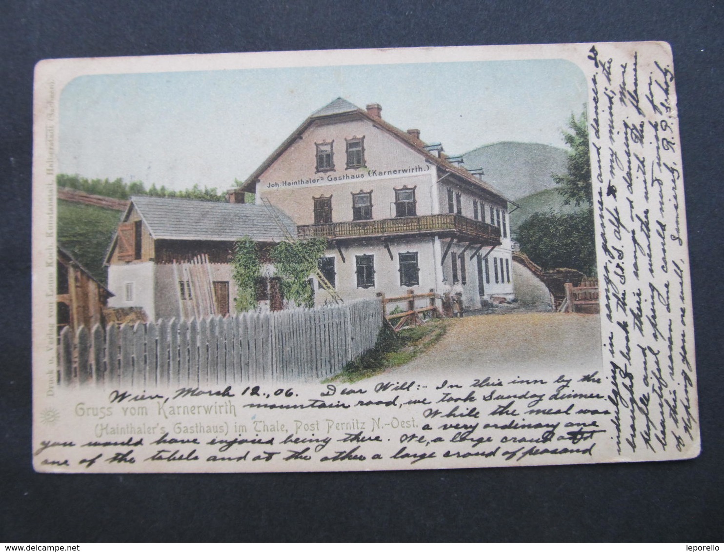 AK PERNITZ Gasthaus Karnerwirth 1907 //  D*34855 - Pernitz