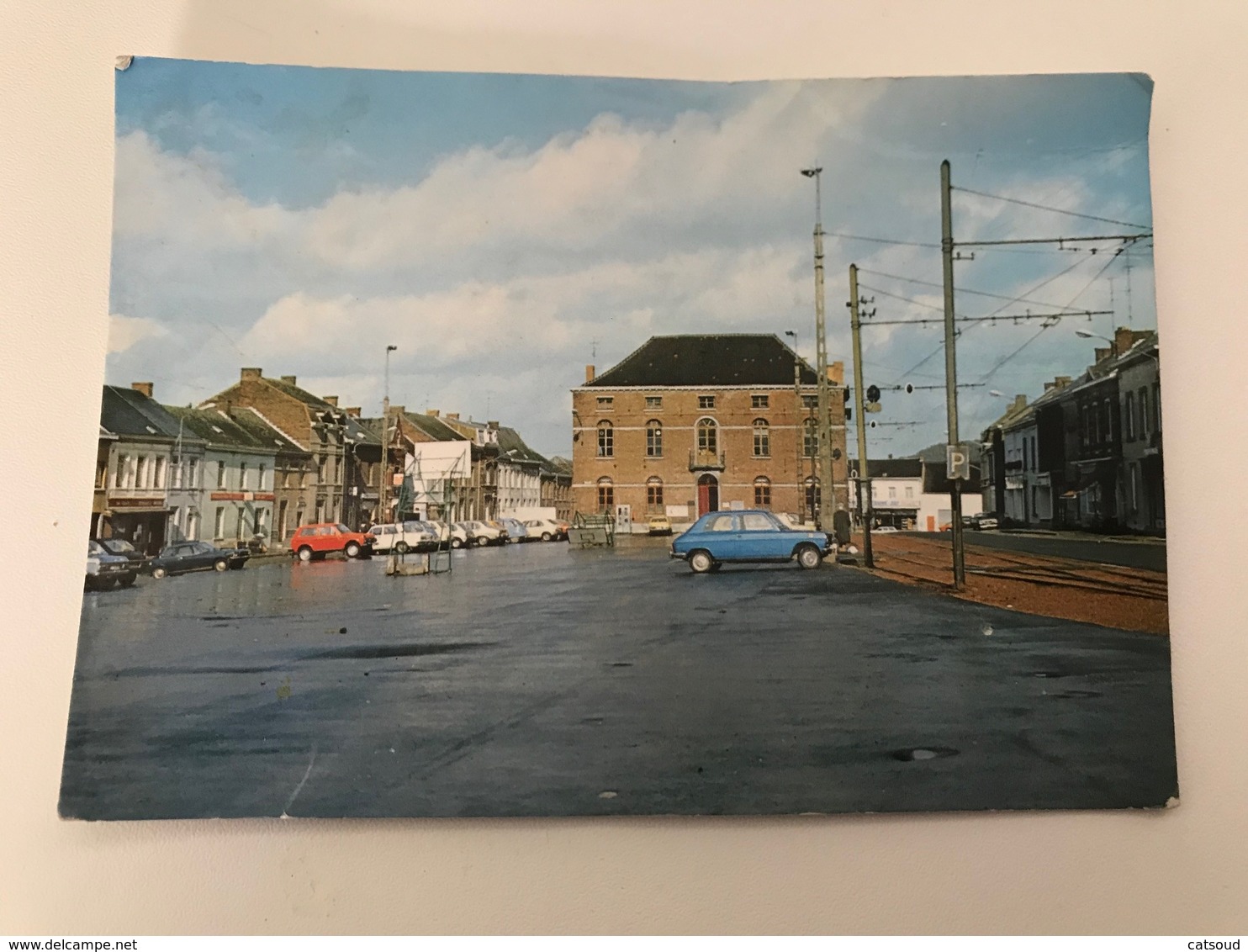 Carte Postale Ancienne Carnières  Place Ancien Hôtel De Ville - Morlanwelz