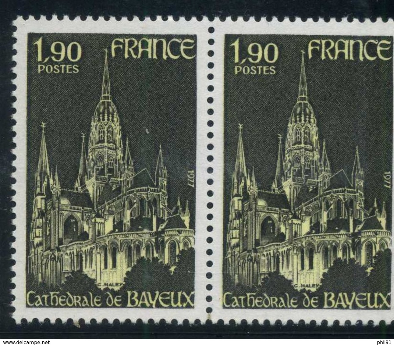 FRANCE    Cathédrale De Bayeux   Paire   N° Y&T  1939  ** - Neufs