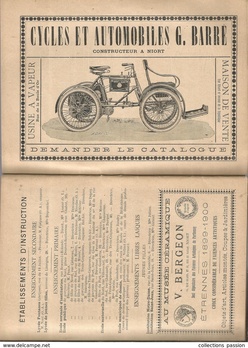 almanach 1900, calendrier, revue illustrée de 1899, exposition 1900,publicités NIORT,photos , frais fr 2.95 e