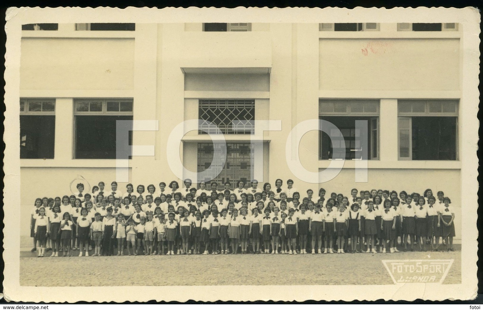 1940 REAL FOTO PHOTO POSTCARD ALUNOS ALUNAS COLEGIO SAO JOSE LUANDA  ANGOLA AFRICA AFRIQUE CARTE POSTAL - Angola