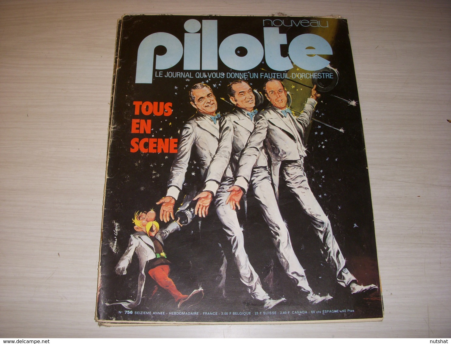 PILOTE 756 02.05.74 DE DION BOUTON MATRA FERRARI CARICATURE REDFORD PUB CAMEL - Pilote