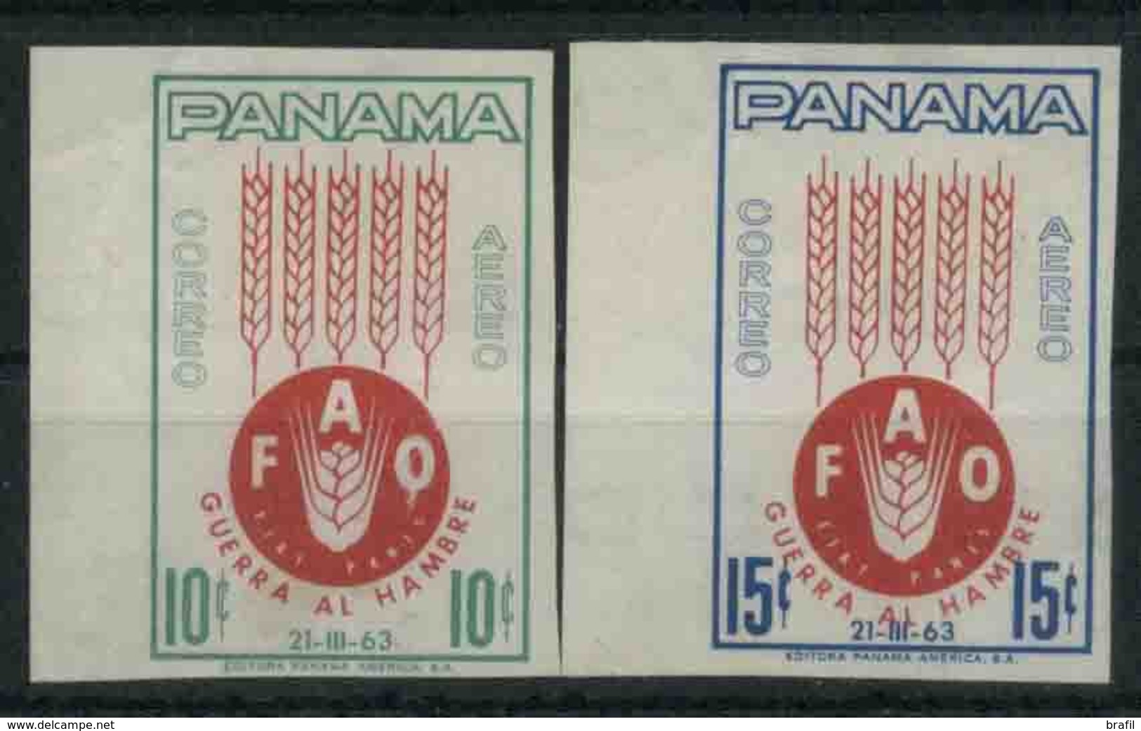 1963 Panama, Campagna Contro La Fame , Serie Non Completa Nuova (**) Non Dentellata - Panama