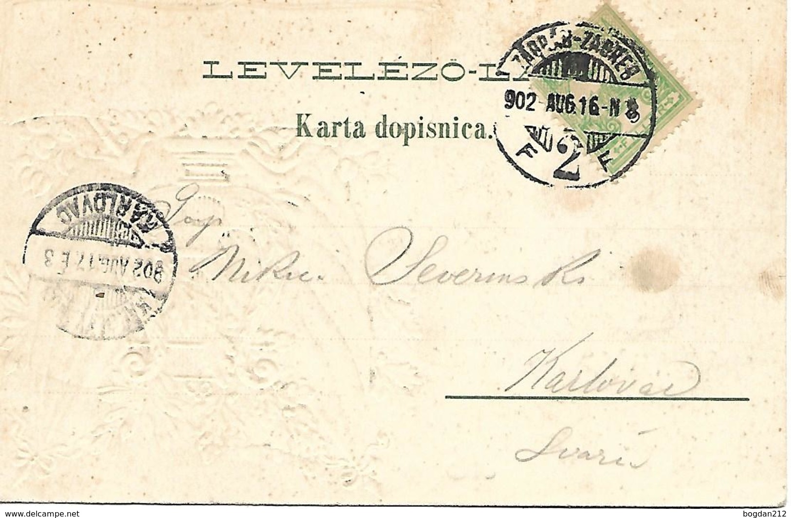 1902 - HRVATSKI POZDRAV, Prager Karte, Gute Zustand, 2 Scan - Croatie