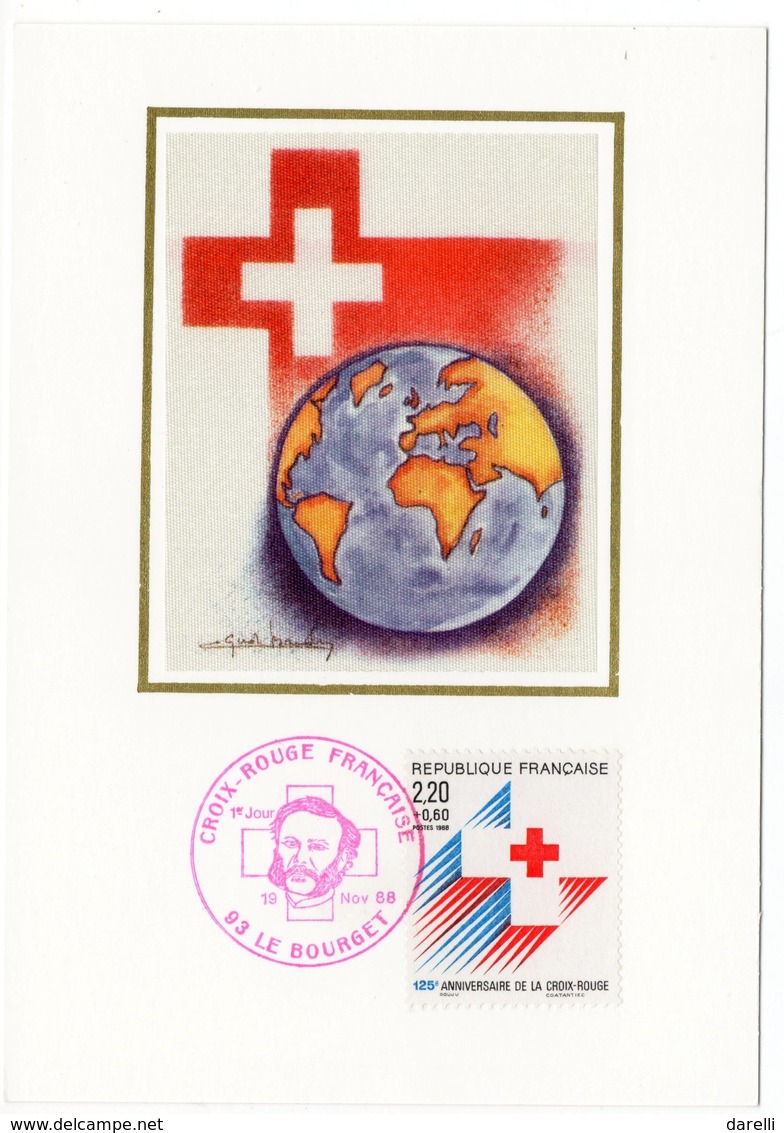 Carte Maximum 1988 - Croix Rouge  Anniversaire De La Croix Rouge YT 2555 ( Réf A0933) - 1980-1989