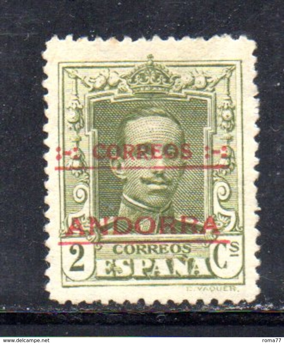 R761 - ANDORRA SPAGNOLA , Unificato N. 1  *  Linguella Invisibile. Dent 14 Non Catalogata - Unused Stamps