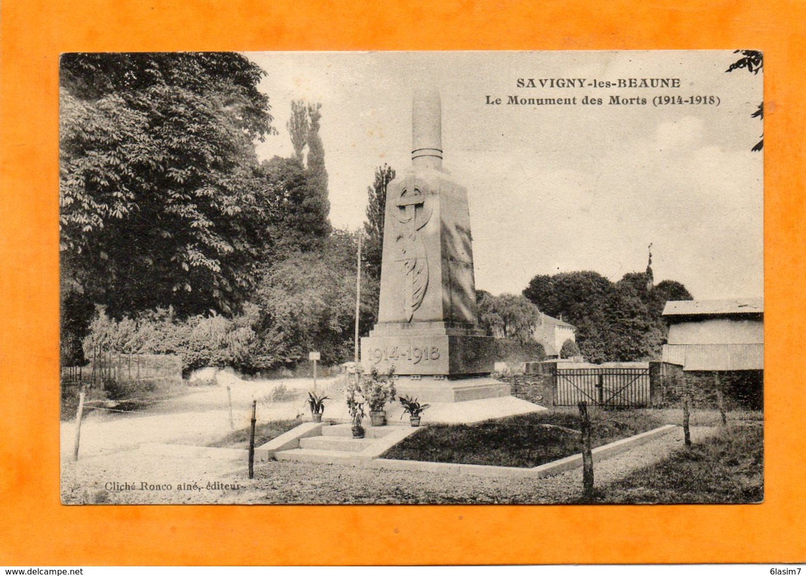 CPA - SAVIGNY-les-BEAUNE (21) - Aspect Du Monument Aux Morts Dans Les Années 20 / 30 - Autres & Non Classés