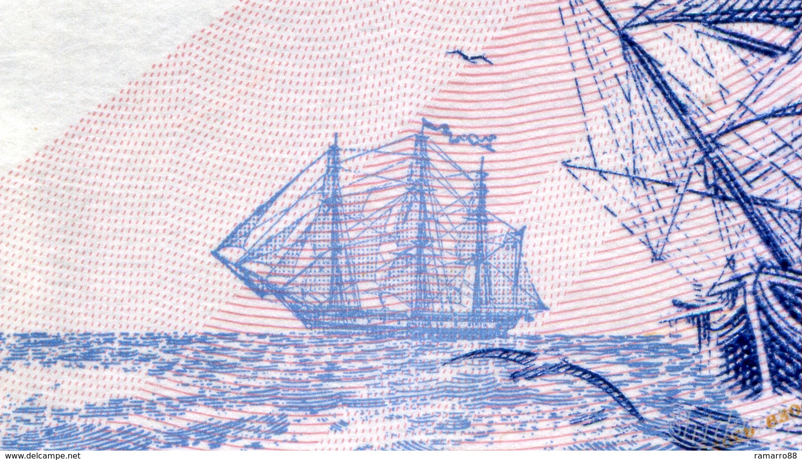 Goznak - F. von Bellingshausen Antarctica (Raised Sails Type) 2008 Specimen Test Note Unc