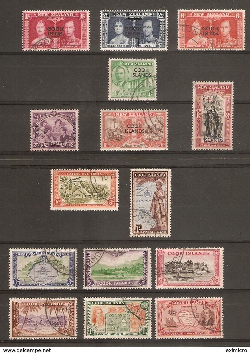 COOK ISLANDS 1937 - 1949 SETS FINE USED Cat £30 - Islas Cook