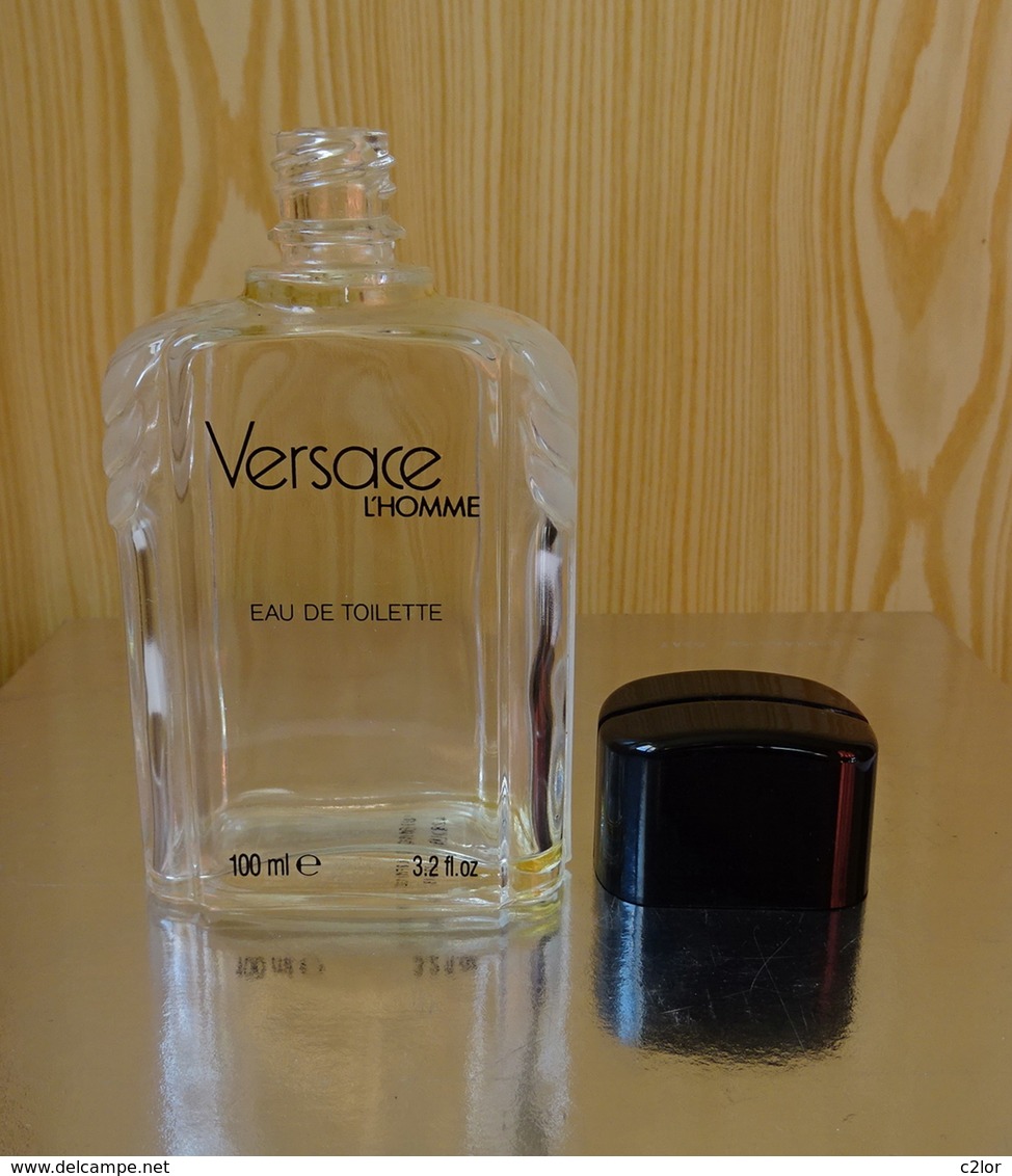 Flacon  "L'HOMME " De VERSACE Eau De Toilette   100 Ml  VIDE/EMPTY - Flacons (vides)