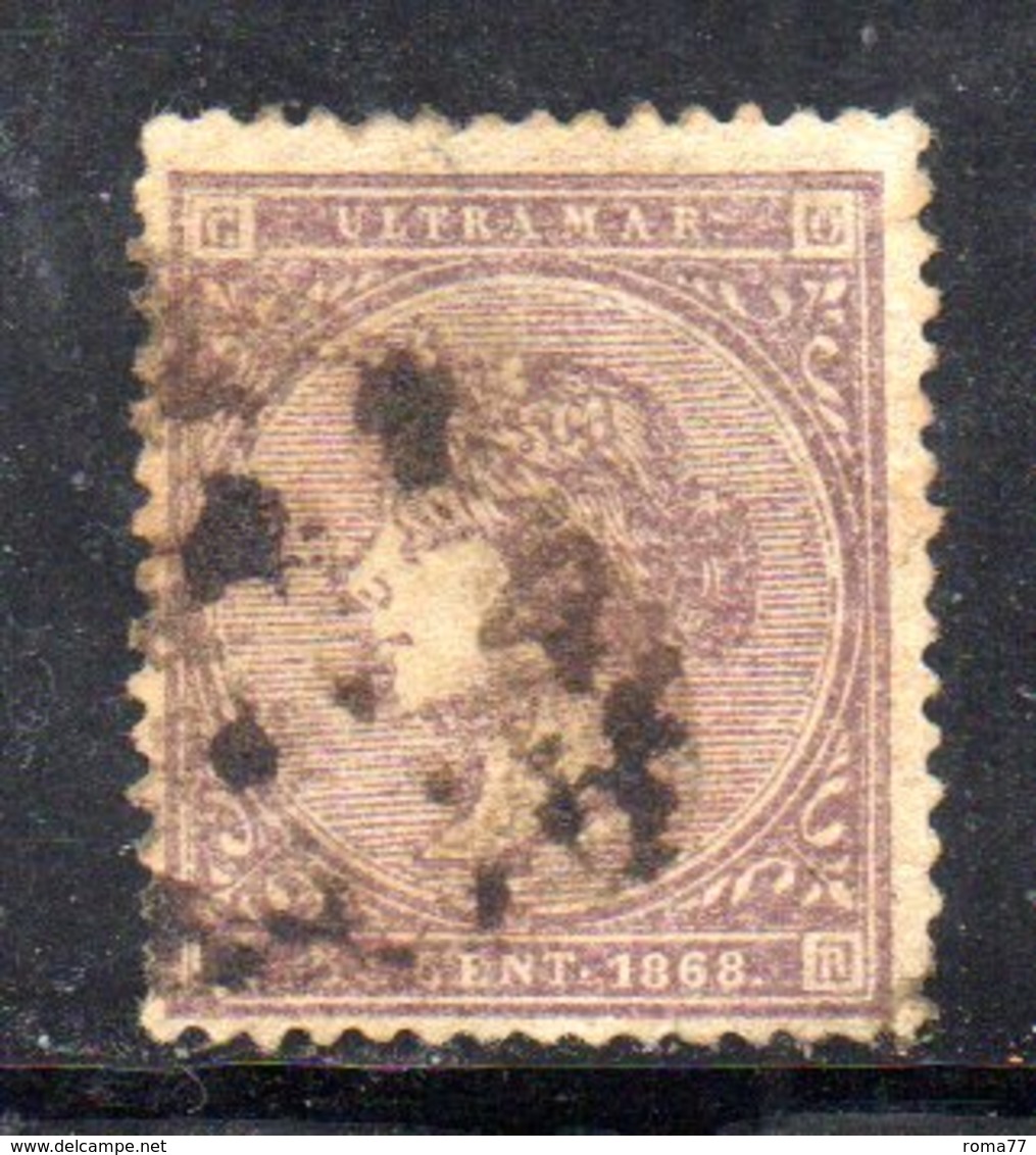 R939 - ANTILLE SPAGNOLE 1868 , Yvert N . 26  Usato. Un Dente Riparato - Antille