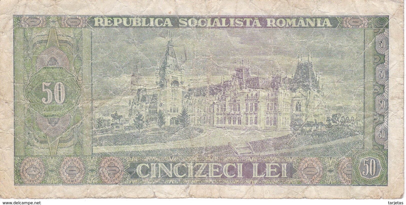 BILLETE DE RUMANIA DE 50 LEI DEL AÑO 1966  (BANKNOTE) - Rumania