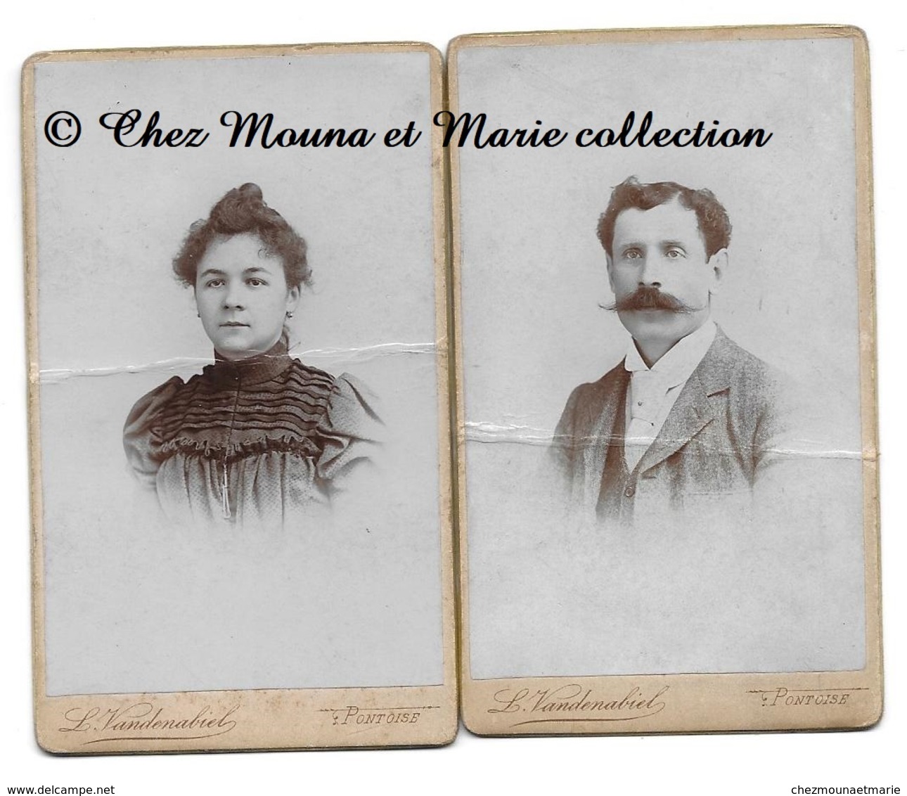 PONTOISE - MONSIEUR ET MADAME ROSIER - PAR VANDENABIEL - VAL D OISE - CDV PHOTO - Personnes Identifiées