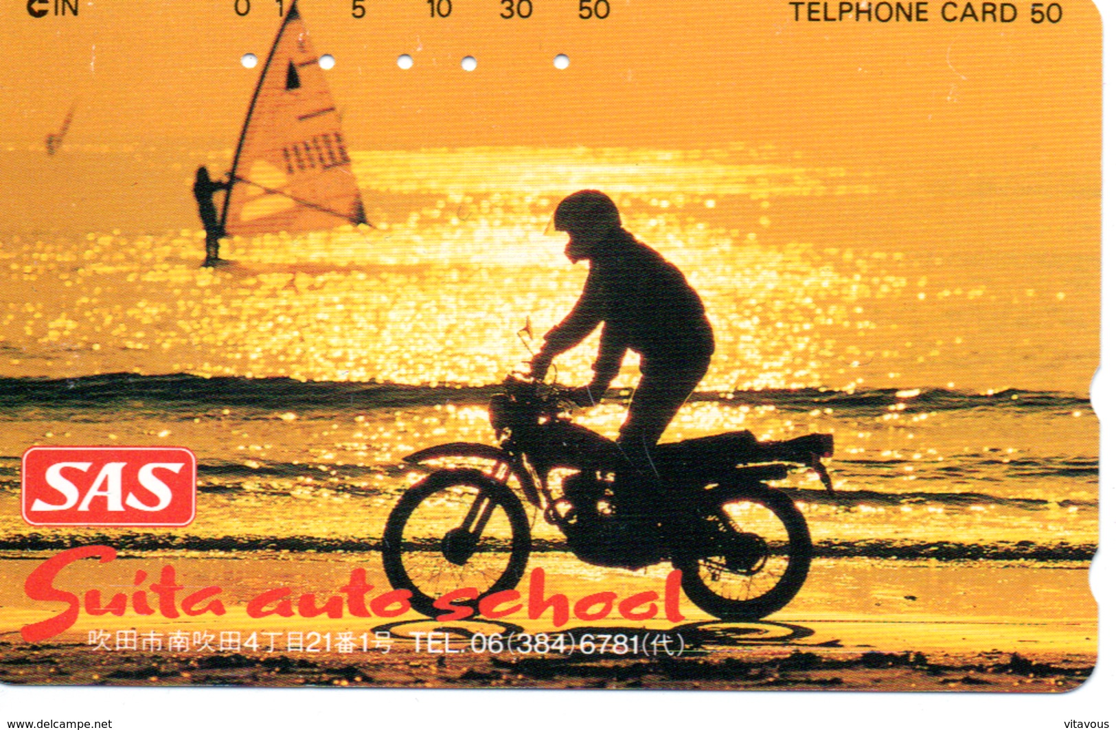 Coucher De Soleil Télécarte Japon Moto Motor Sports - Sport  Phonecard (G 431) - Motos