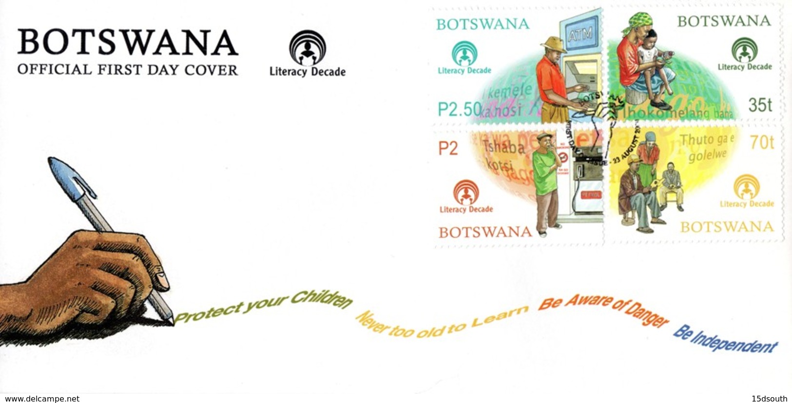 Botswana - 2000 UN Literacy Decade FDC # SG 921-924 - ONU