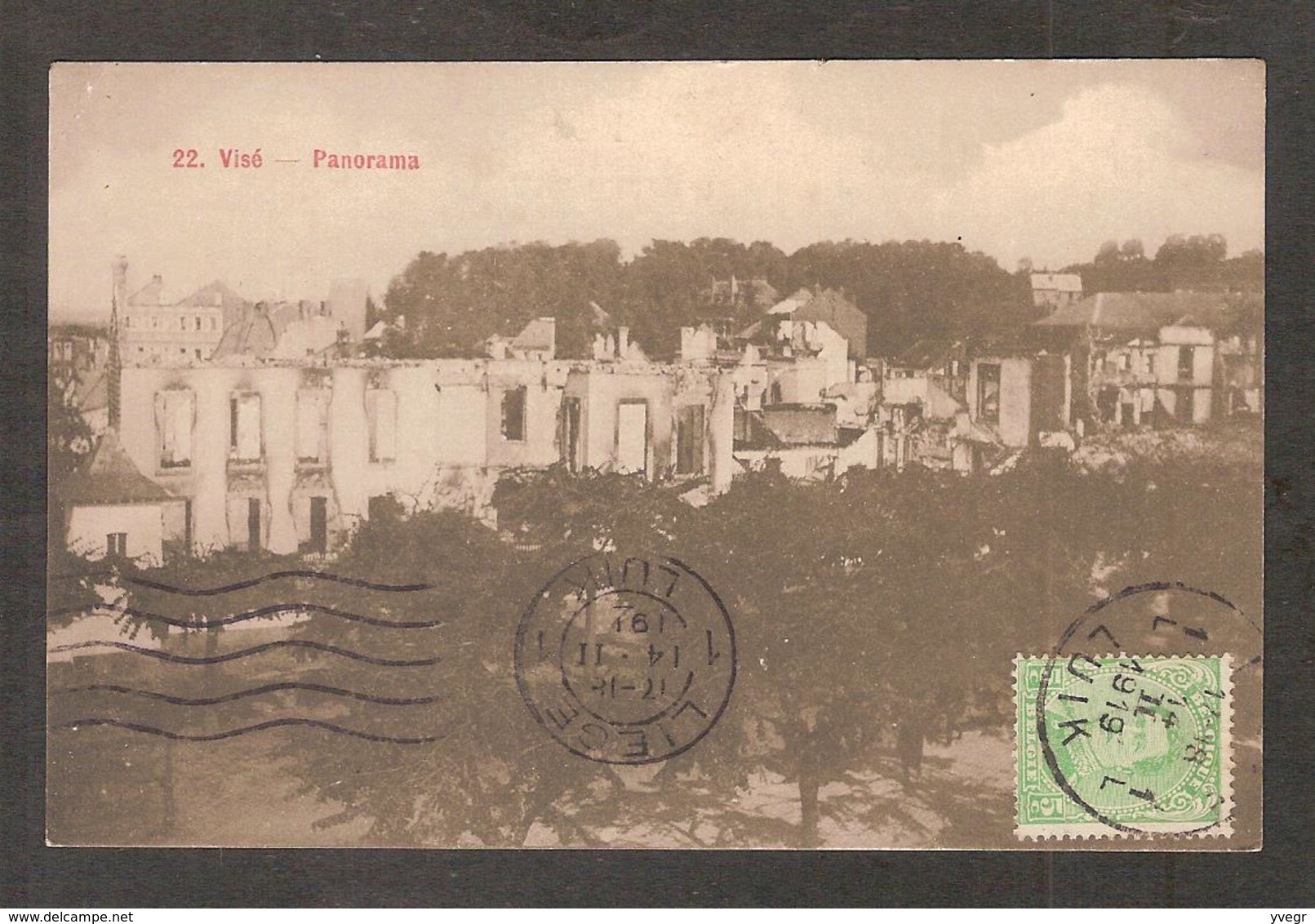 Belgique  - 22 - Visé - Panorama ( Voyagé En 1919 ) - Visé
