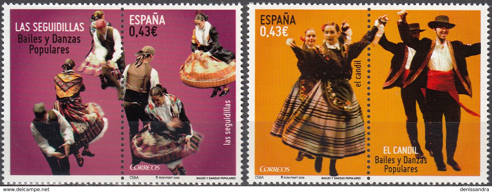 España 2009 Michel 4446 - 4447 Neuf ** Cote (2010) 1.80 Euro Danse El Candil Et Las Seguidillas - Neufs