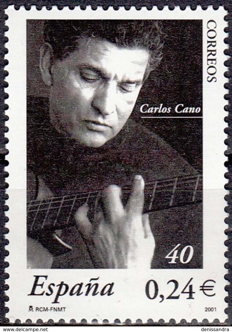 España 2001 Michel 3676 Neuf ** Cote (2008) 0.50 Euro Carlos Cano - Neufs