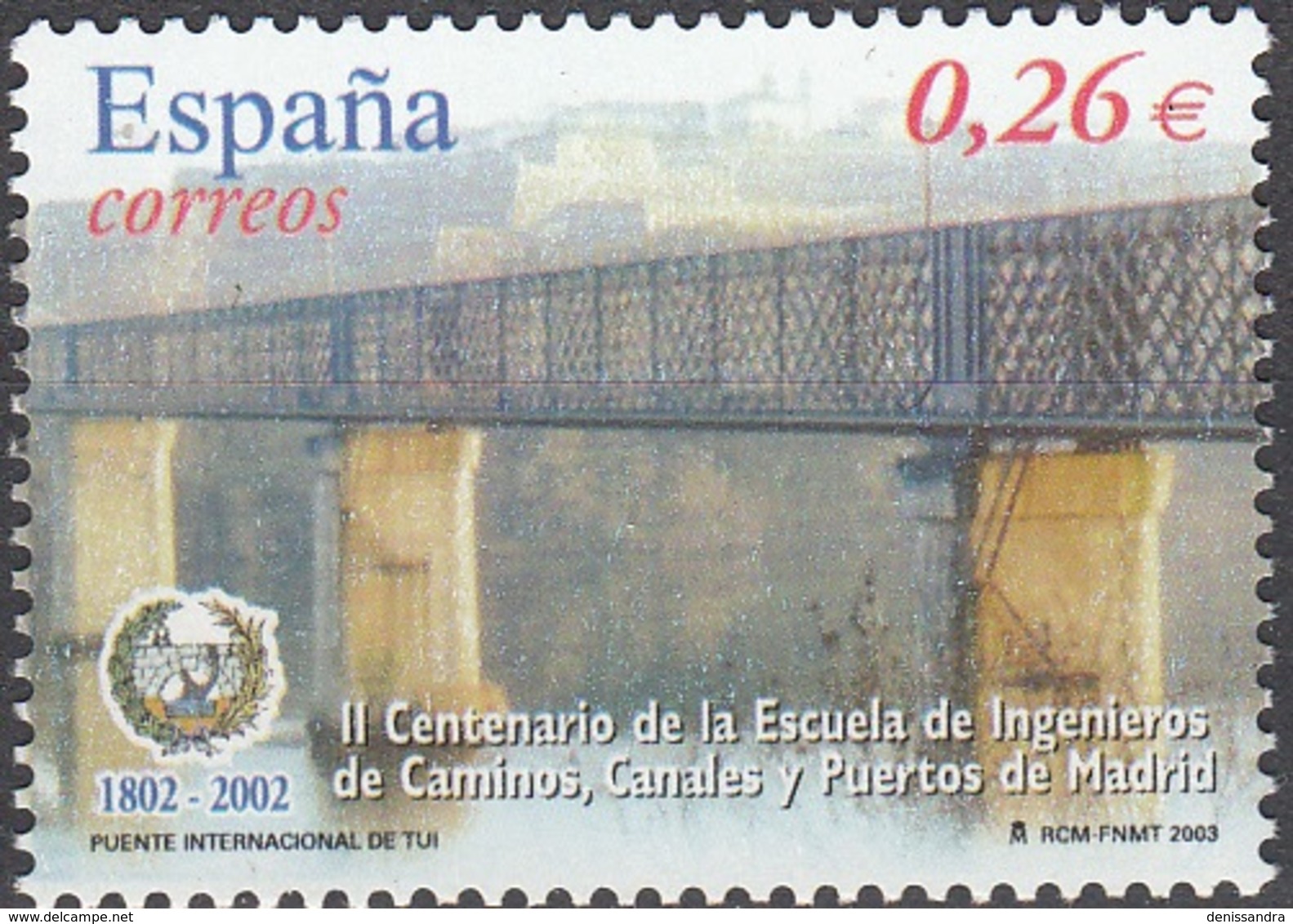 España 2003 Michel 3822 Neuf ** Cote (2008) 0.50 Euro Pont De Tui - Neufs