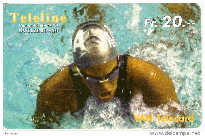 Nº246 TARJETA DE TELELINE DE NATACION (SWIMMING) - Suiza