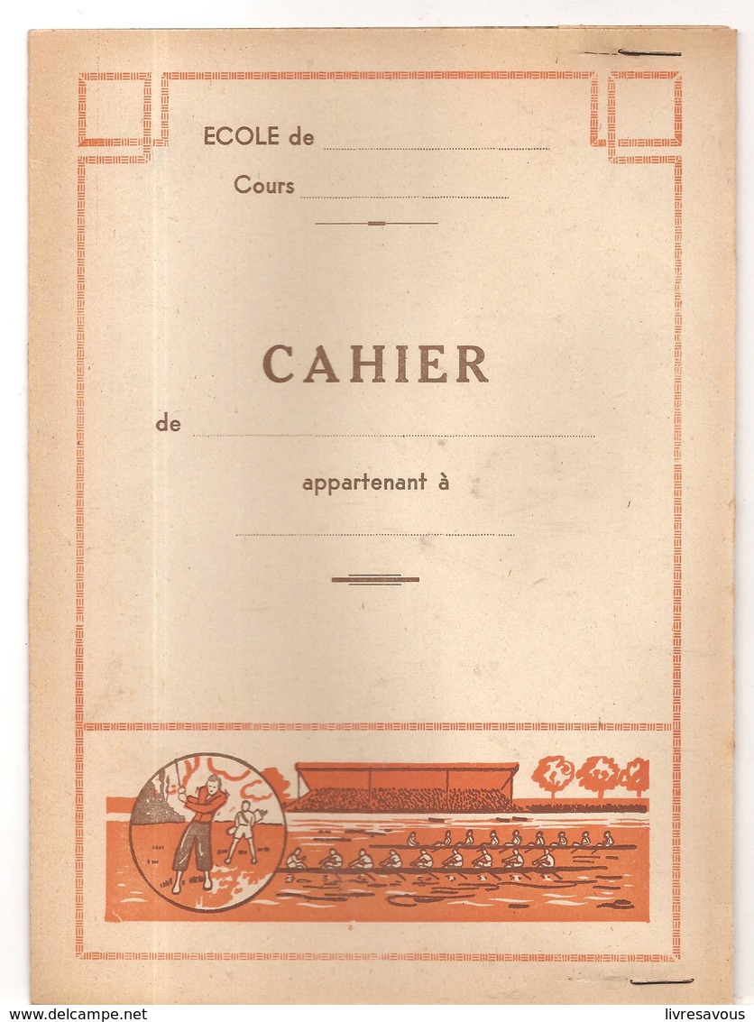 Protège Cahier Série Sport Aviron Avec Emploi Du Temps, Table De Multiplication Et Chiffres Romains - Book Covers