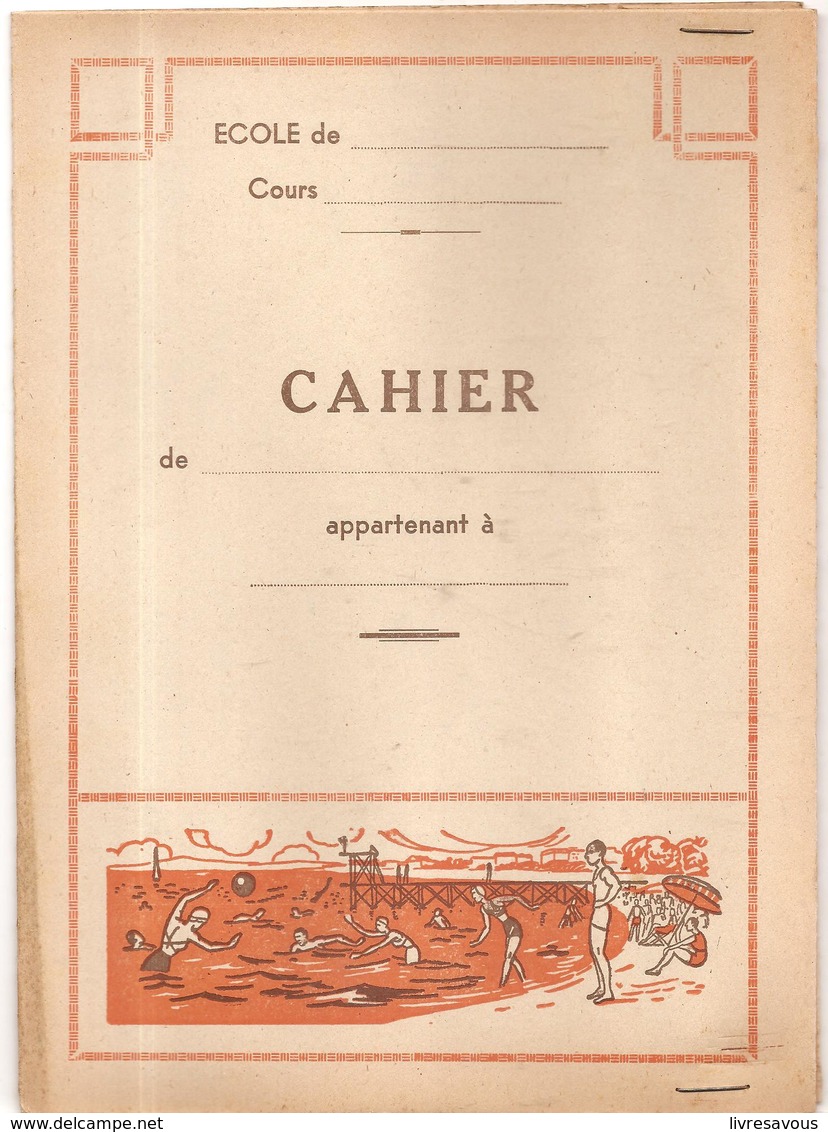 Protège Cahier Série Loisirs La Plage Avec Emploi Du Temps, Table De Multiplication Et Chiffres Romains - Protège-cahiers