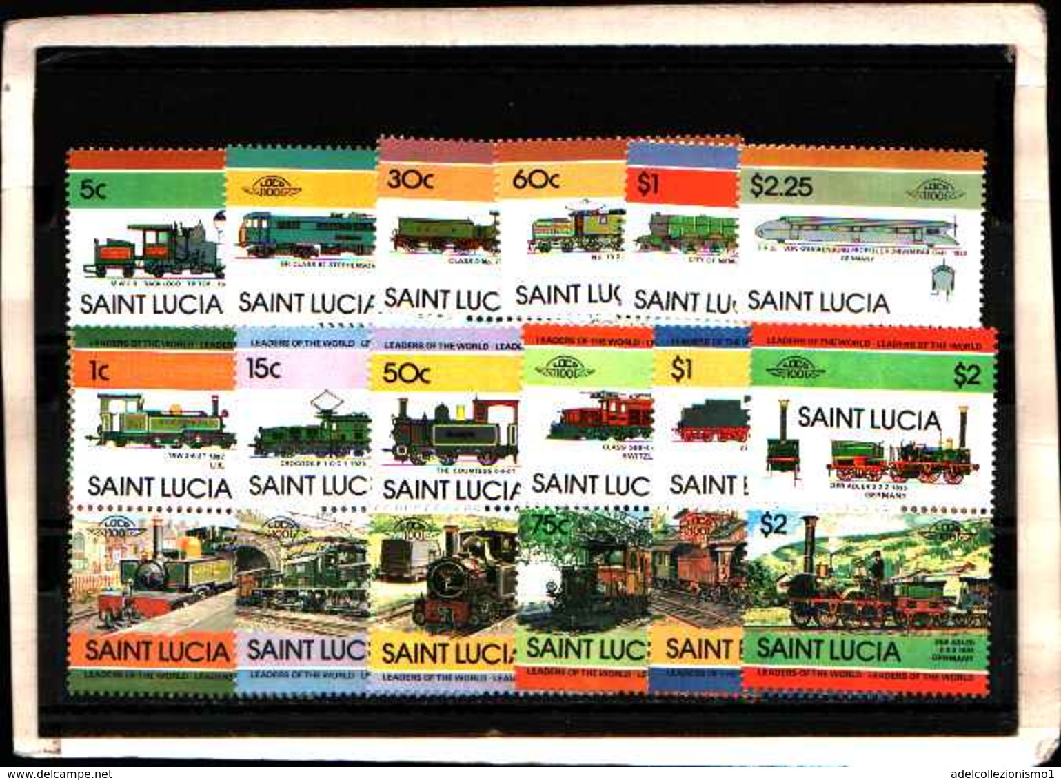 73303)  SANTA LUCIA-LOTTO FRANCOBOLLI -MNH**-LOCOMOTIVE - St.Lucia (1979-...)