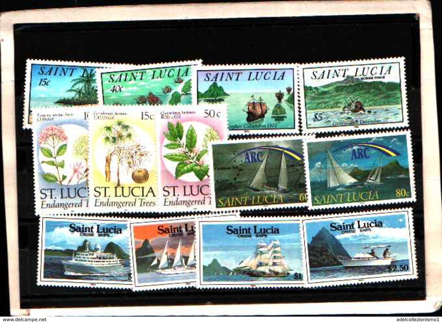 73304)  SANTA LUCIA-LOTTO FRANCOBOLLI -MNH**- - St.Lucia (1979-...)