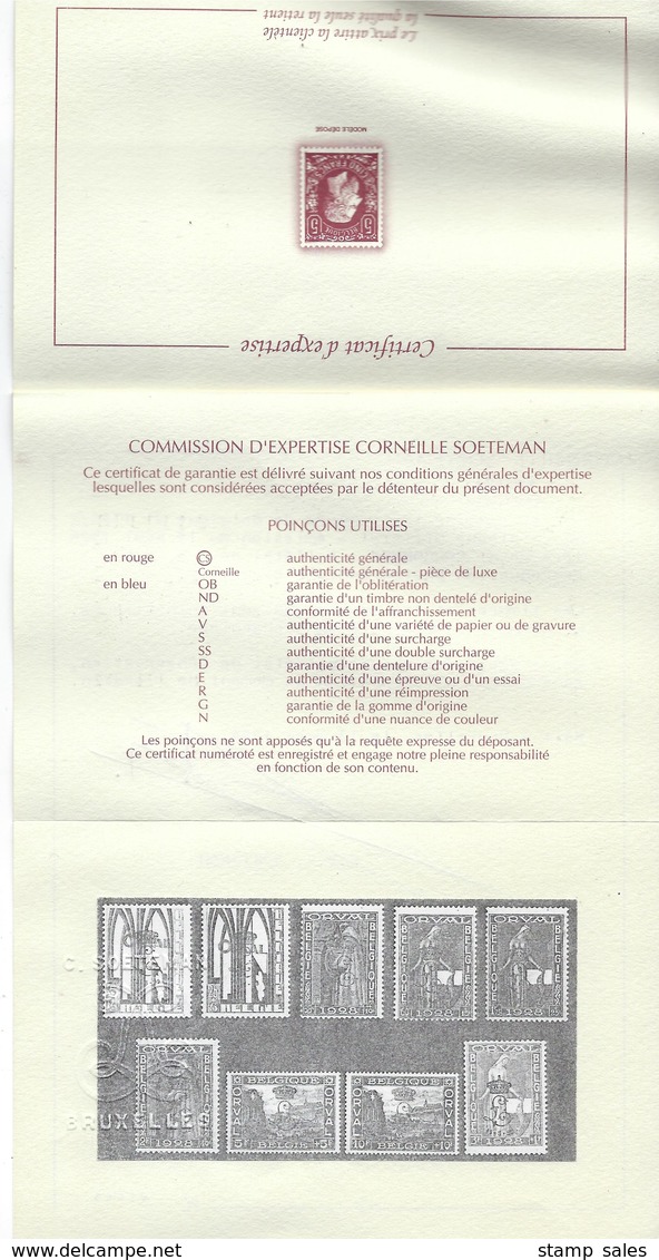 N°272A/272K MNH ** POSTFRIS ZONDER SCHARNIER COB € 1850,00 CERTIFICAAT Soeteman SUPERBE - Ungebraucht