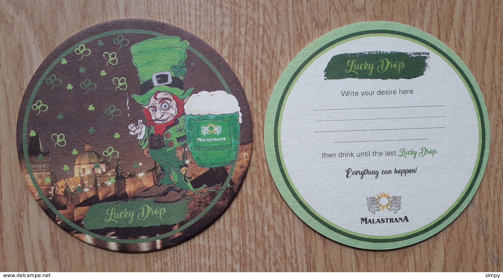 Brewery Malastrana Lucky Drop  Beer Mats Czech Republic - Sous-bocks