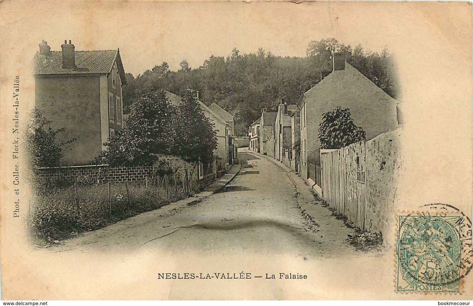 95 NESLES-la-VALLEE  La Falaise Voyagée En 1906 Pour Villa De LAJOLAIS à Couilly - Nesles-la-Vallée