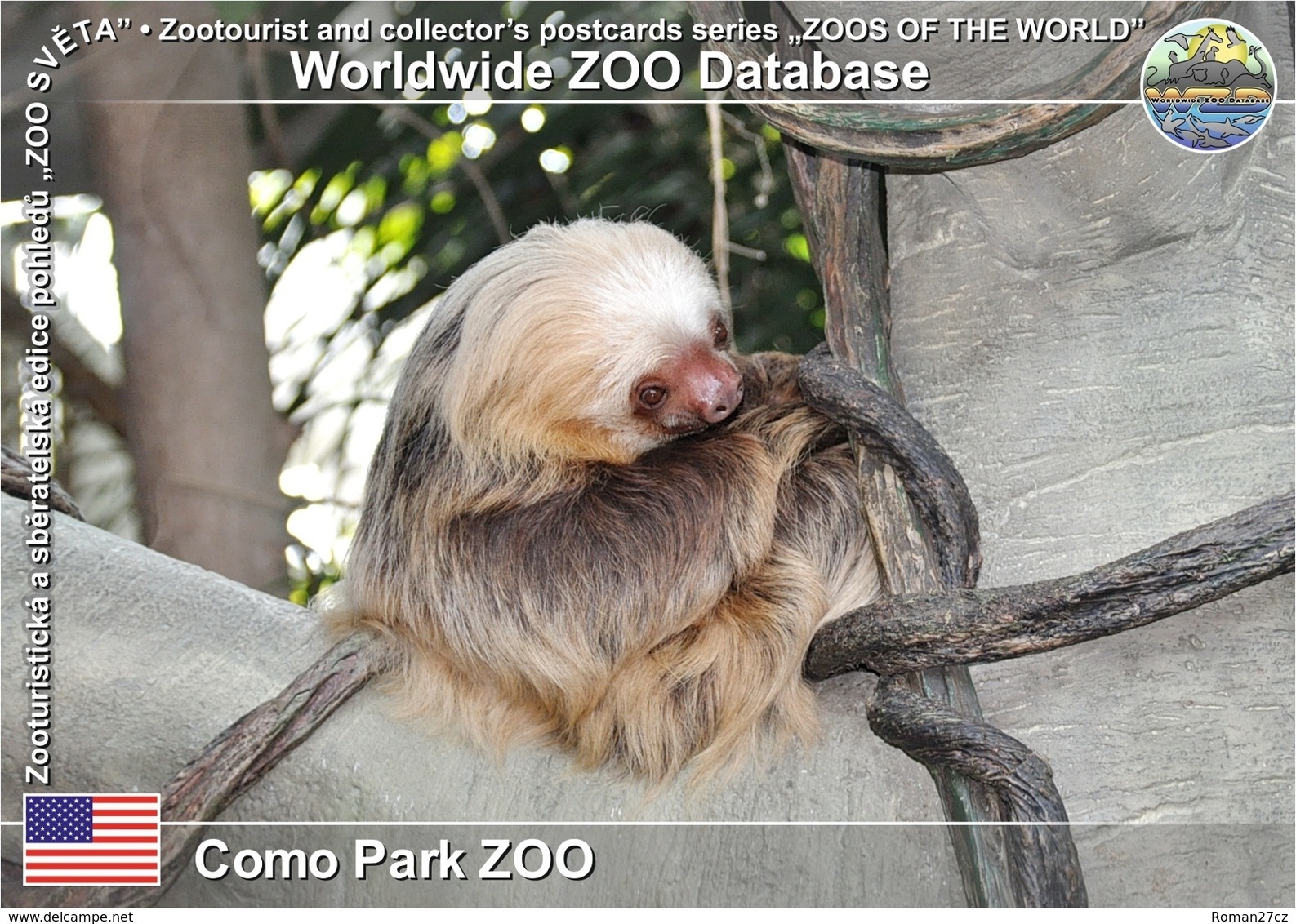 604 Como Park ZOO, US - Hoffmann's Two-toed Sloth (Choloepus Hoffmanni) - St Paul