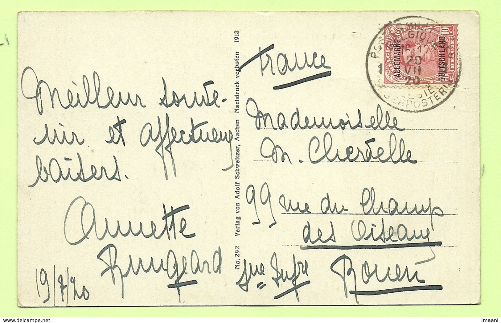 BZ 42 Op Kaart Stempel POSTES MILITAIRES BELGIQUE 1  (K920) - OC38/54 Belgische Bezetting In Duitsland