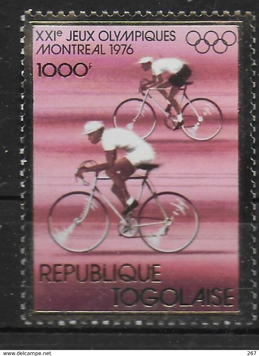 TOGO   N° 859  * *  ( Cote 16.75e )   Jo 1976  Cyclisme - Ciclismo