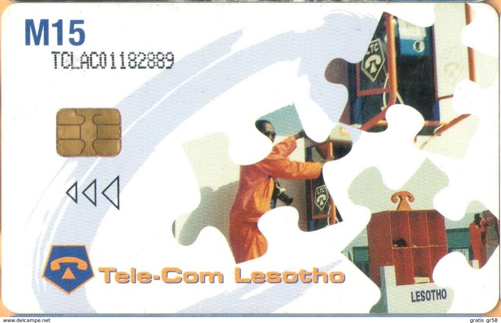 Lesotho - LES-0007, Stick To One Partner, AIDS Kills, 15 M, Used - Lesoto