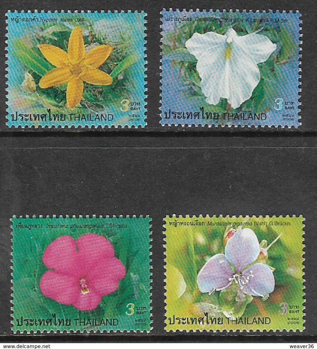 Thailand 2006 New Year. Flowers Set 4v Complete Unmounted Mint [38/31585/ND] - Thailand