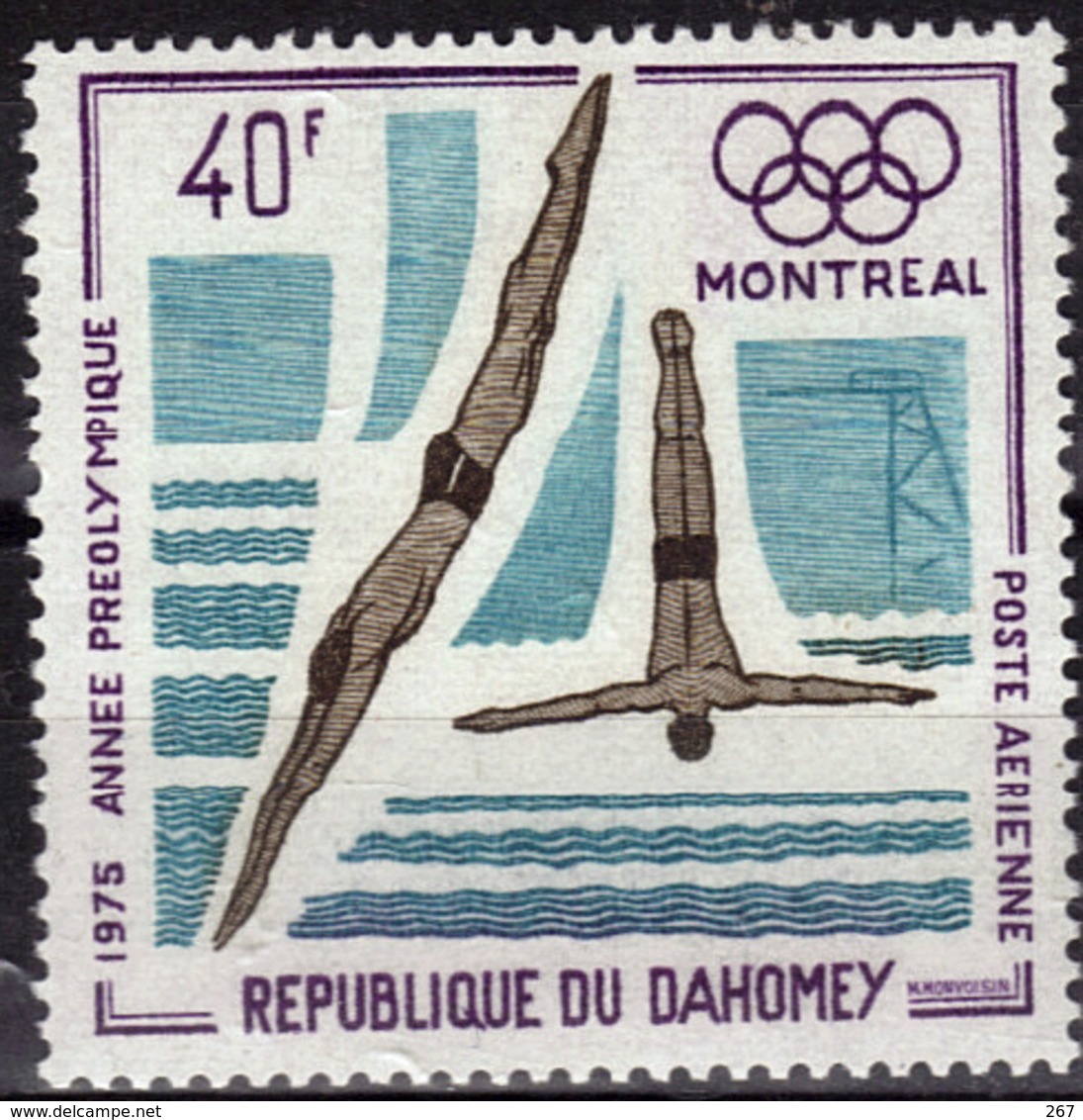 DAHOMEY  PA 242  * *   Jo 1976 Natation Plongeon - Plongeon