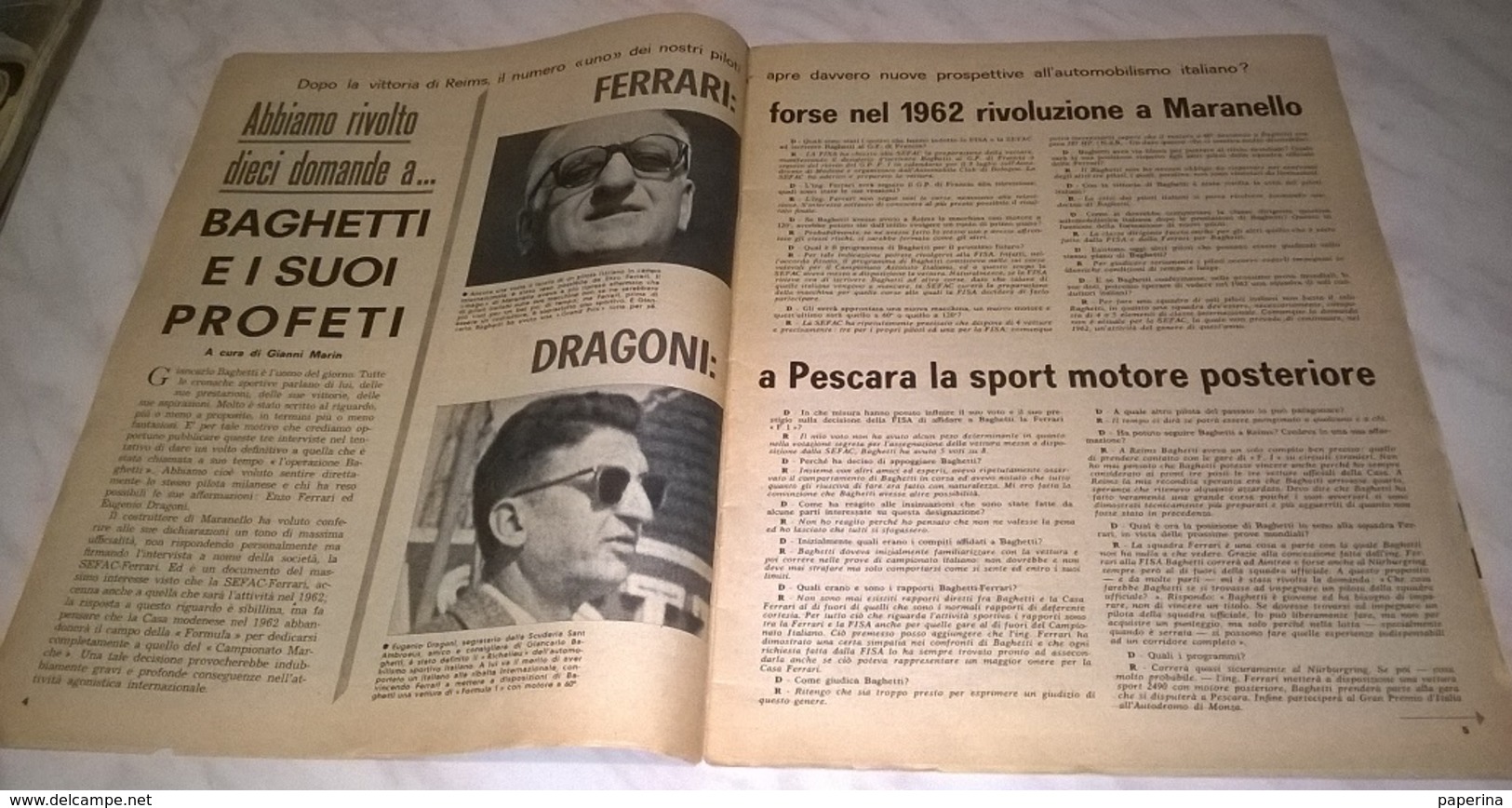 AUTO SPORT ITALIANA N.15 16/7/61 GIULIETTA/ FERRARI/ CRONOSCALATA TRENTO-BONDONE/ MOSS - Motori