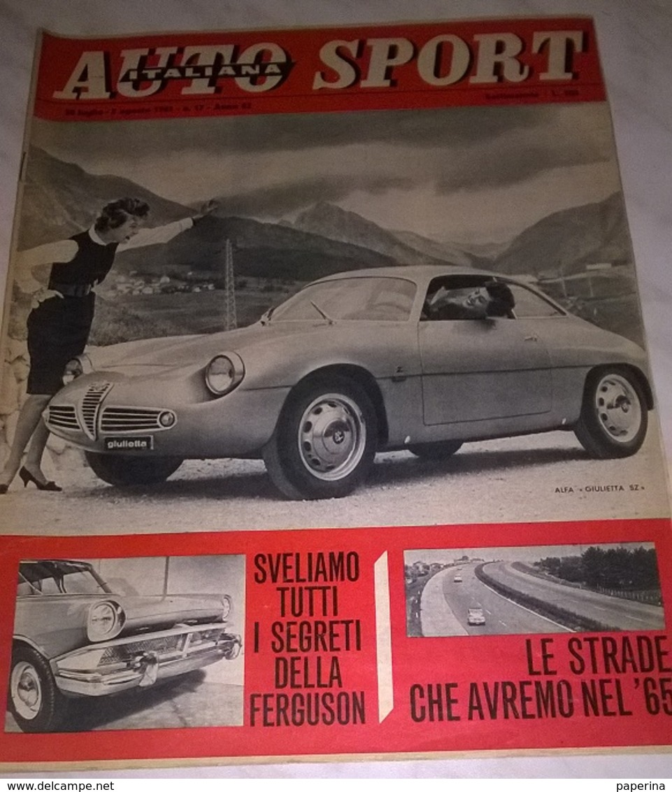 AUTO SPORT ITALIANA N.17 30/7/61 ALFA GIULIETTA S2 / CRONOSCALATA TRIESTE-OPICINA/ PUB. FLAVIA - Engines