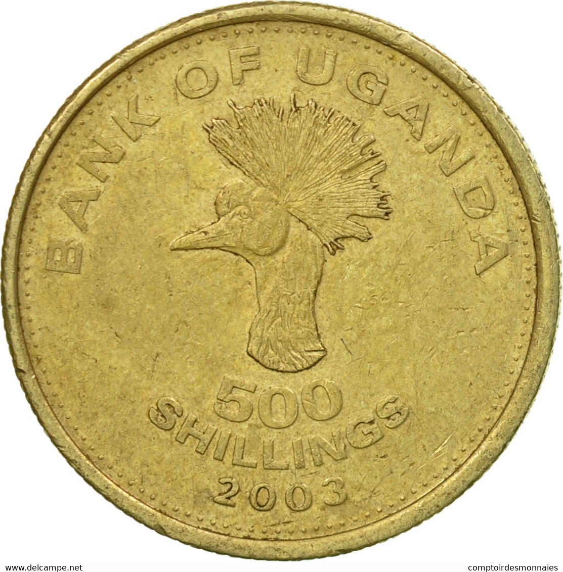Monnaie, Uganda, 500 Shillings, 2003, Royal Canadian Mint, TTB, Nickel-brass - Ouganda