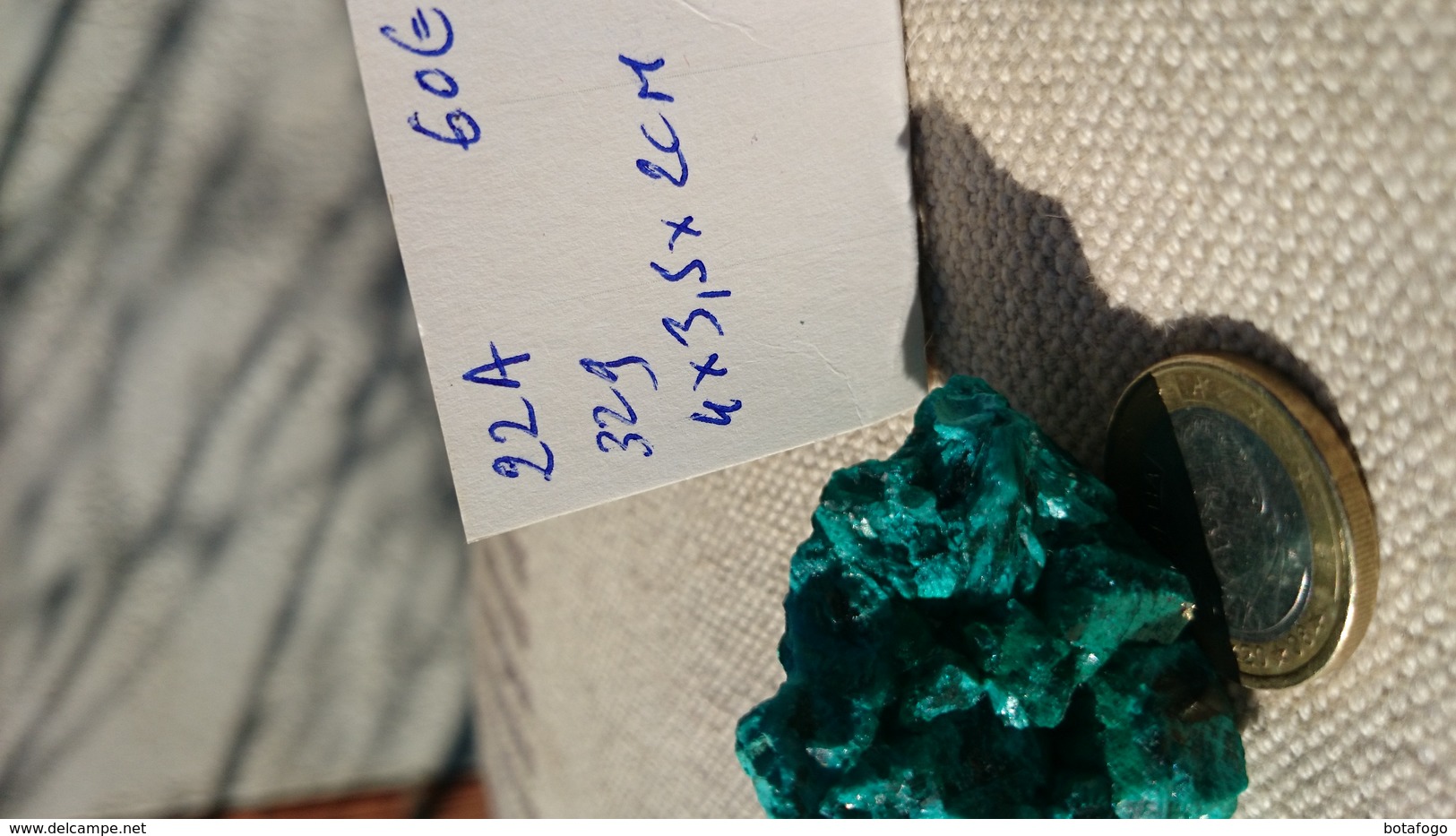 DIOPTASE (congo) 32grammes - Mineralen